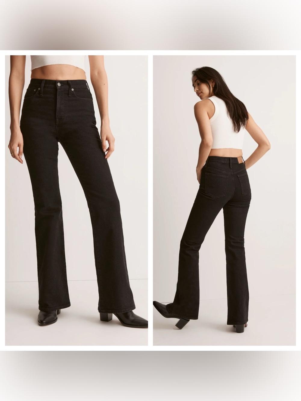 Madewell The Perfect Vintage Flare Jean In Black Sherborn Wash size 28